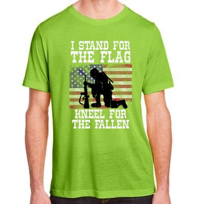 I Stand For The Flag Knee For Fallen Soldier Memorial Day Funny Gift Adult ChromaSoft Performance T-Shirt