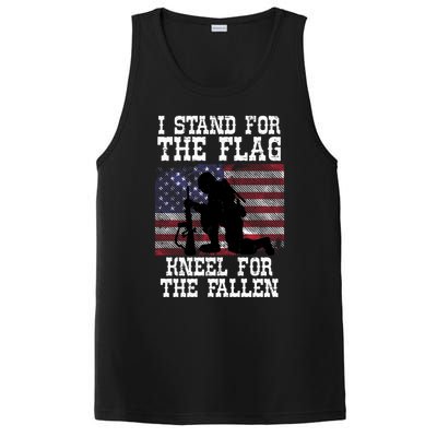 I Stand For The Flag Knee For Fallen Soldier Memorial Day Funny Gift PosiCharge Competitor Tank