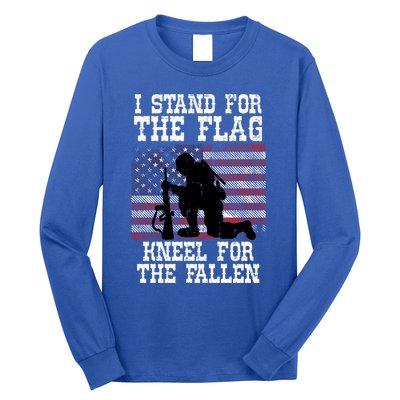 I Stand For The Flag Knee For Fallen Soldier Memorial Day Funny Gift Long Sleeve Shirt