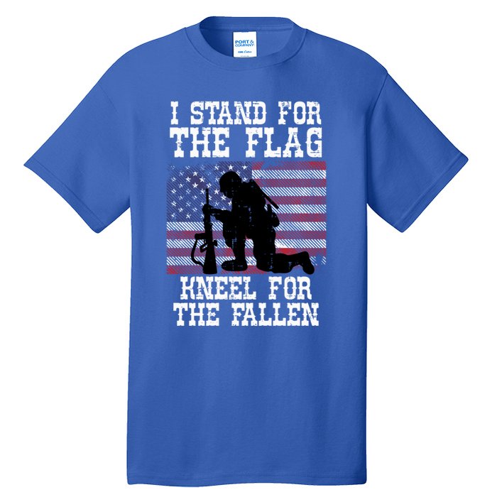 I Stand For The Flag Knee For Fallen Soldier Memorial Day Funny Gift Tall T-Shirt