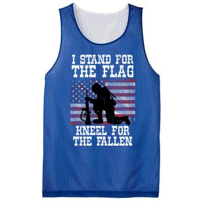 I Stand For The Flag Knee For Fallen Soldier Memorial Day Funny Gift Mesh Reversible Basketball Jersey Tank