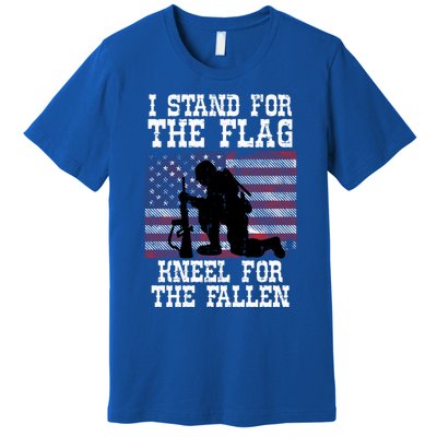 I Stand For The Flag Knee For Fallen Soldier Memorial Day Funny Gift Premium T-Shirt