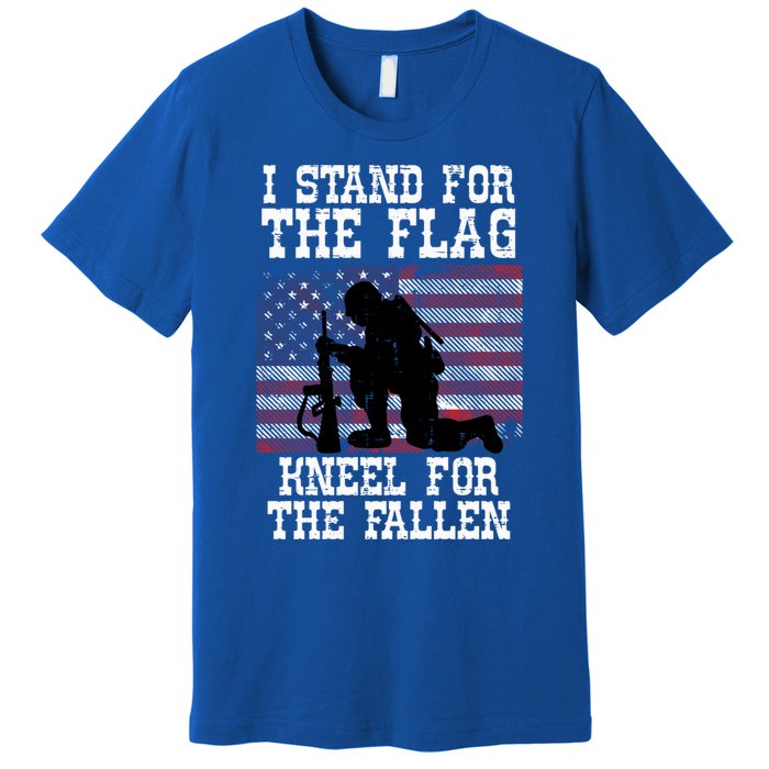 I Stand For The Flag Knee For Fallen Soldier Memorial Day Funny Gift Premium T-Shirt