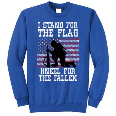 I Stand For The Flag Knee For Fallen Soldier Memorial Day Funny Gift Tall Sweatshirt