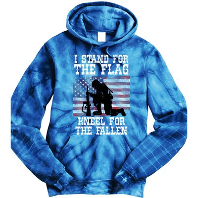 I Stand For The Flag Knee For Fallen Soldier Memorial Day Funny Gift Tie Dye Hoodie