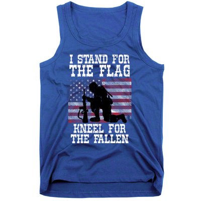 I Stand For The Flag Knee For Fallen Soldier Memorial Day Funny Gift Tank Top