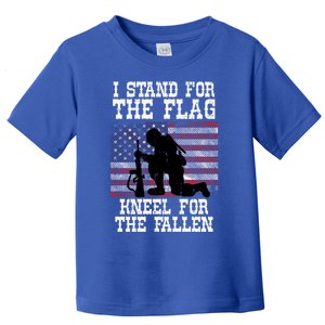 I Stand For The Flag Knee For Fallen Soldier Memorial Day Funny Gift Toddler T-Shirt