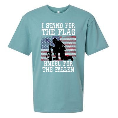 I Stand For The Flag Knee For Fallen Soldier Memorial Day Funny Gift Sueded Cloud Jersey T-Shirt