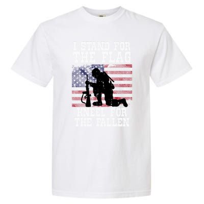 I Stand For The Flag Knee For Fallen Soldier Memorial Day Funny Gift Garment-Dyed Heavyweight T-Shirt