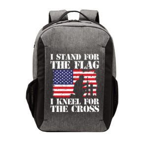 I Stand For The Flag I Kneel For The Cross 4th Of July Gift Vector Backpack