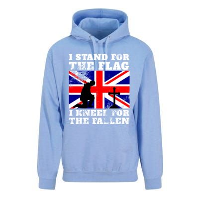 I Stand For The Flag I Kneel For The Fallen Union Jack Gift Unisex Surf Hoodie