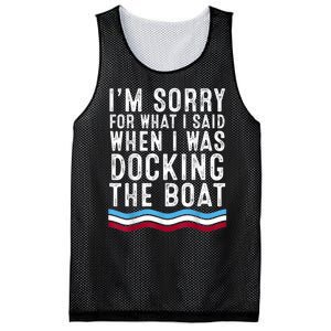 I’M Sorry For What I Said When Docking The Boat Mesh Reversible Basketball Jersey Tank