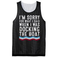 I’M Sorry For What I Said When Docking The Boat Mesh Reversible Basketball Jersey Tank