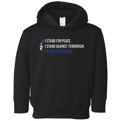 I Stand For Peace.I Stand With Israel Design Toddler Hoodie