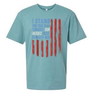 I Stand For This Flag Because Our Heroes Rest Beneath Her Sueded Cloud Jersey T-Shirt