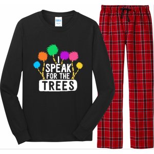 I Speak For The Tree Earth Day Inspiration Hippie Funny Gift Long Sleeve Pajama Set