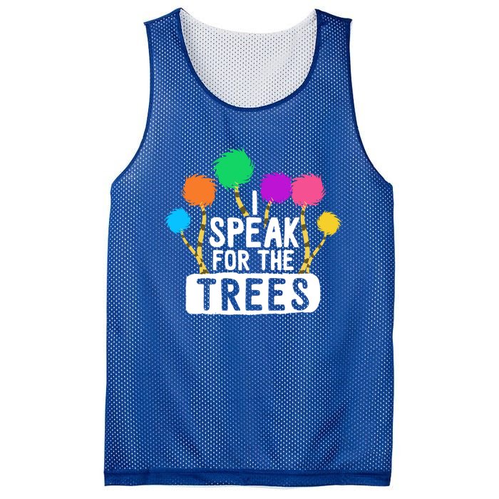 I Speak For The Tree Earth Day Inspiration Hippie Funny Gift Mesh Reversible Basketball Jersey Tank