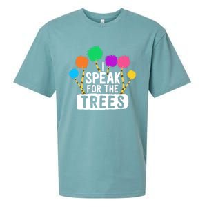 I Speak For The Tree Earth Day Inspiration Hippie Funny Gift Sueded Cloud Jersey T-Shirt