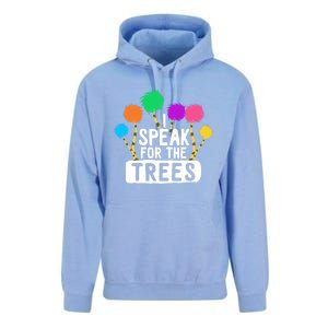 I Speak For The Tree Earth Day Inspiration Hippie Funny Gift Unisex Surf Hoodie