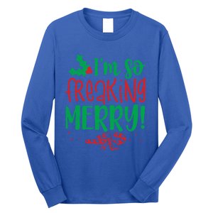 IM So Freaking Merry Funny Christmas Holiday Party Meaningful Gift Long Sleeve Shirt