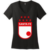 Independiente Santa Fe Club Supporter Fan Colombia Colombian Women's V-Neck T-Shirt