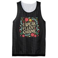 I Speak Fluent Chisme Funny Spanish Gossip Latina Chismosa Mesh Reversible Basketball Jersey Tank