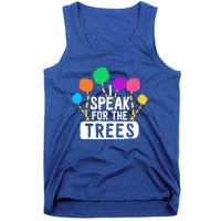 I Speak For The Tree Earth Day Inspiration Hippie Funny Gift Tank Top