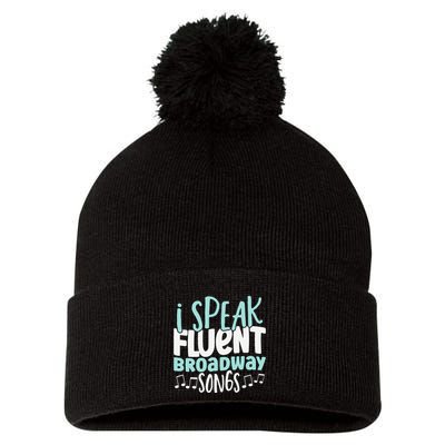 I Speak Fluent Broadway And Sarcasm Theater Pom Pom 12in Knit Beanie