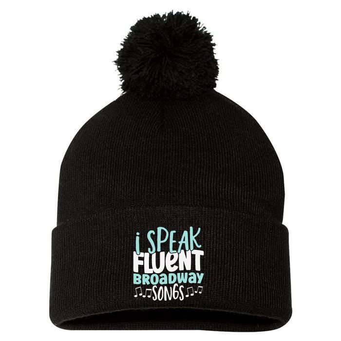 I Speak Fluent Broadway And Sarcasm Theater Pom Pom 12in Knit Beanie