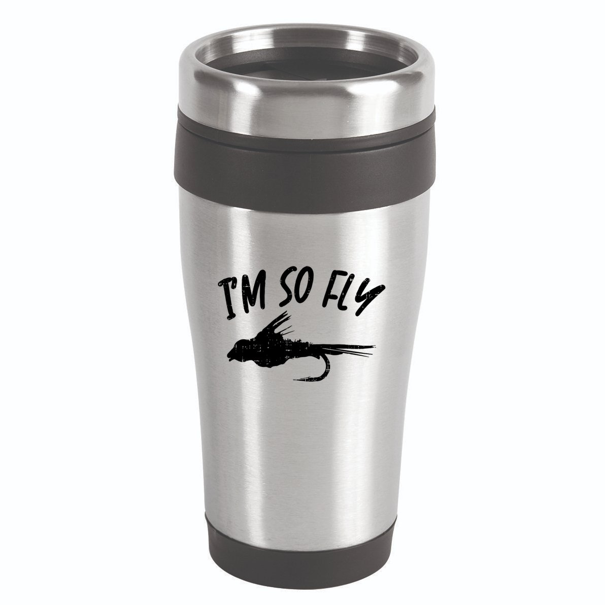 Im So Fly Bass Trout Fishing Angling Fisherman Angler Gift 16oz Travel Tumbler