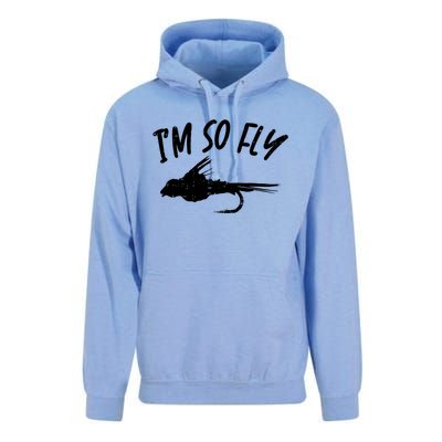 Im So Fly Bass Trout Fishing Angling Fisherman Angler Gift Unisex Surf Hoodie