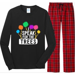 I Speak For The Tree Earth Day Inspiration Hippie Funny Gift Long Sleeve Pajama Set