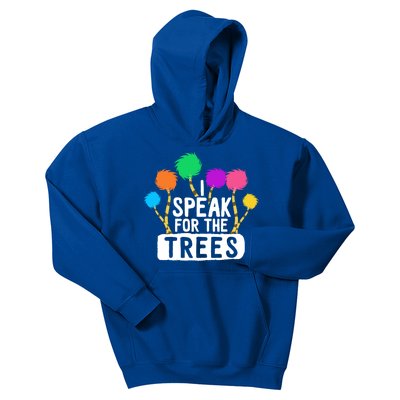 I Speak For The Tree Earth Day Inspiration Hippie Funny Gift Kids Hoodie