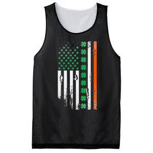 Ireland Shamrock Flag Saint Patricks Day Irish American Flag Mesh Reversible Basketball Jersey Tank