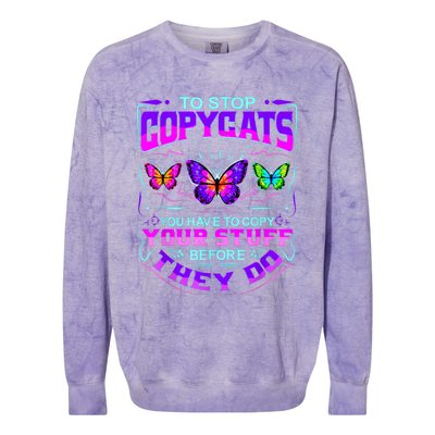 Inspirational Slogans For Writers & Musicians, Funny Copycat Colorblast Crewneck Sweatshirt