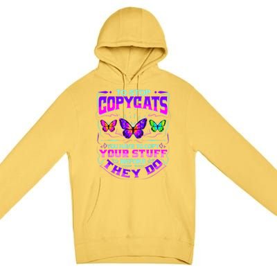 Inspirational Slogans For Writers & Musicians, Funny Copycat Premium Pullover Hoodie