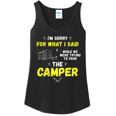 I'm Sorry For What I Said While Parking The Camper Rv Camp Ladies Essential Tank