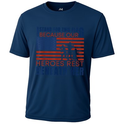 I Stand For This Flag Because Our Heroes Rest Beneath Her Performance Shirt