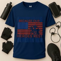 I Stand For This Flag Because Our Heroes Rest Beneath Her Performance Shirt