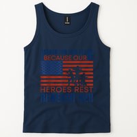 I Stand For This Flag Because Our Heroes Rest Beneath Her Tank Top
