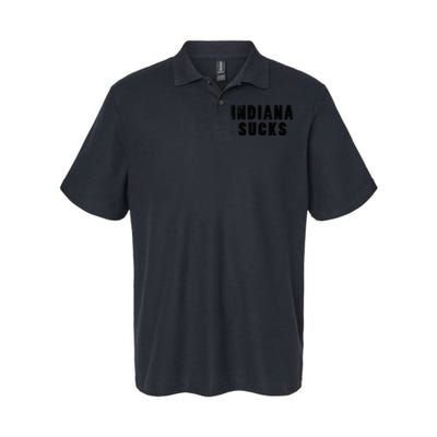 Indiana Sucks Funny State Rivalry Softstyle Adult Sport Polo