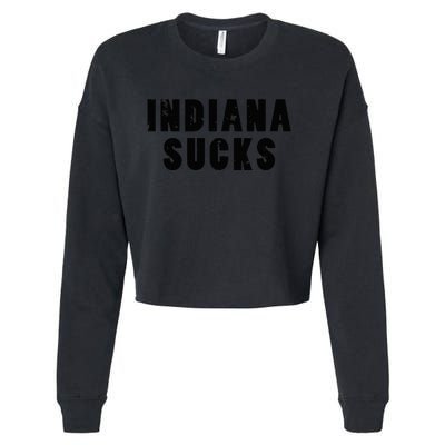 Indiana Sucks Funny State Rivalry Cropped Pullover Crew