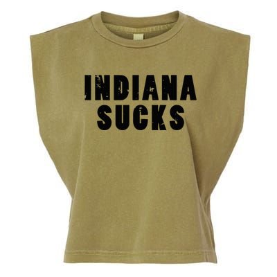 Indiana Sucks Funny State Rivalry Garment-Dyed Women's Muscle Tee