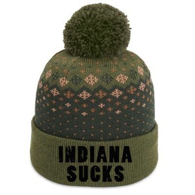 Indiana Sucks Funny State Rivalry The Baniff Cuffed Pom Beanie