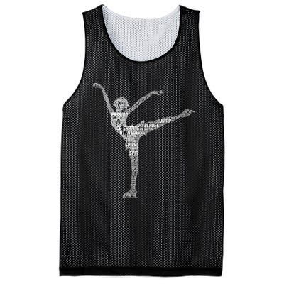 Ice Skating Figure Skater Wo Girls Mesh Reversible Basketball Jersey Tank