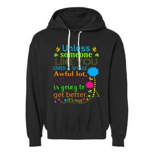 I Speak For Trees Earth Day Save Earth Inspiration Hippie Garment-Dyed Fleece Hoodie