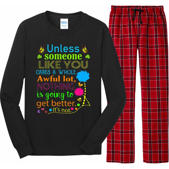 I Speak For Trees Earth Day Save Earth Inspiration Hippie Long Sleeve Pajama Set