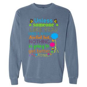 I Speak For Trees Earth Day Save Earth Inspiration Hippie Garment-Dyed Sweatshirt