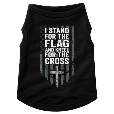 I Stand For The Flag And Kneel For The Cross Doggie Tank