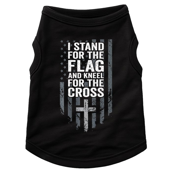 I Stand For The Flag And Kneel For The Cross Doggie Tank